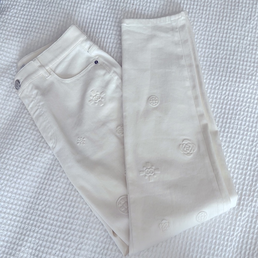 21P CHANEL white jeans NWT